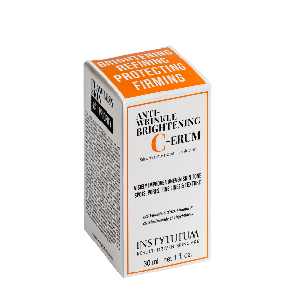 Anti-Aging aufhellendes Serum mit Vitamin C von Instytutum. Made in Schweiz.